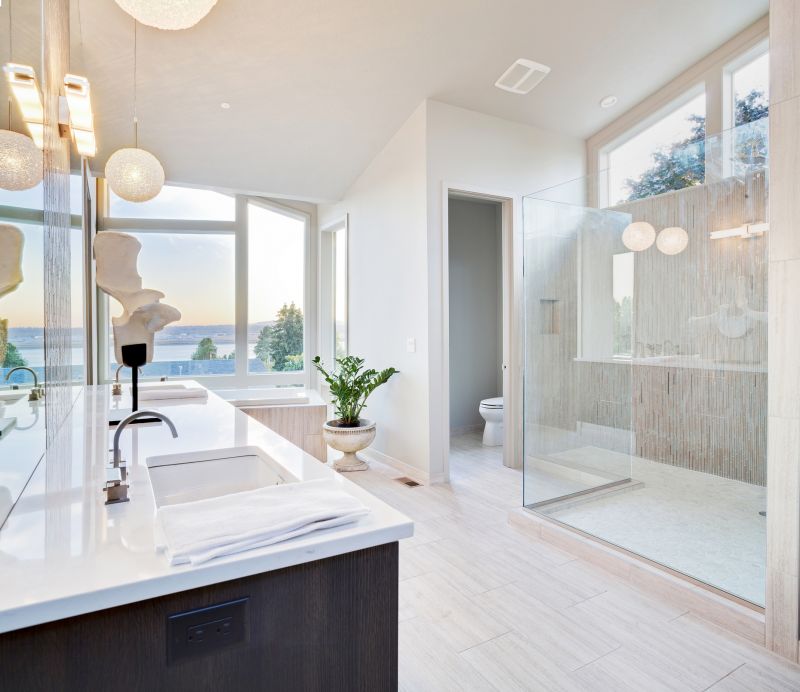 Wide View of a Modern Bathroom